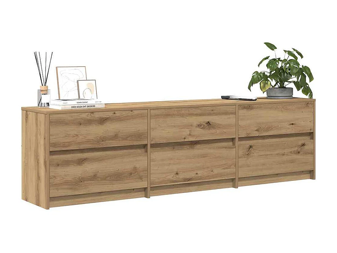 Mobile TV con cassetto Marrone 181 x 34 x 50 cm Legno ingegnerizzato