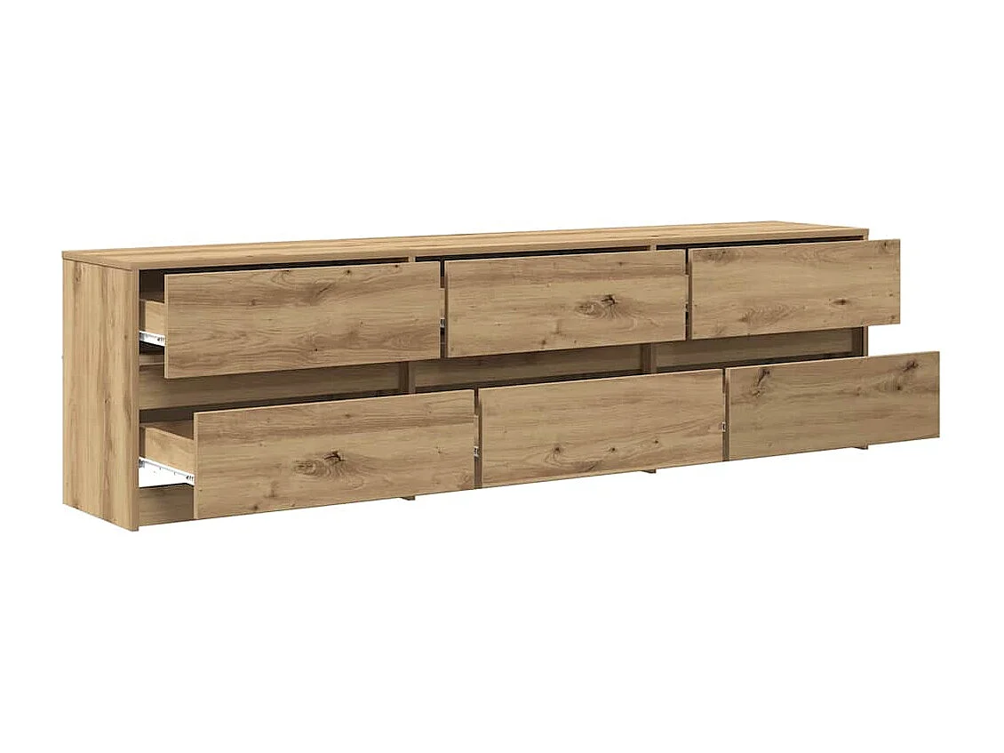 Mobile TV con cassetto Marrone 181 x 34 x 50 cm Legno ingegnerizzato