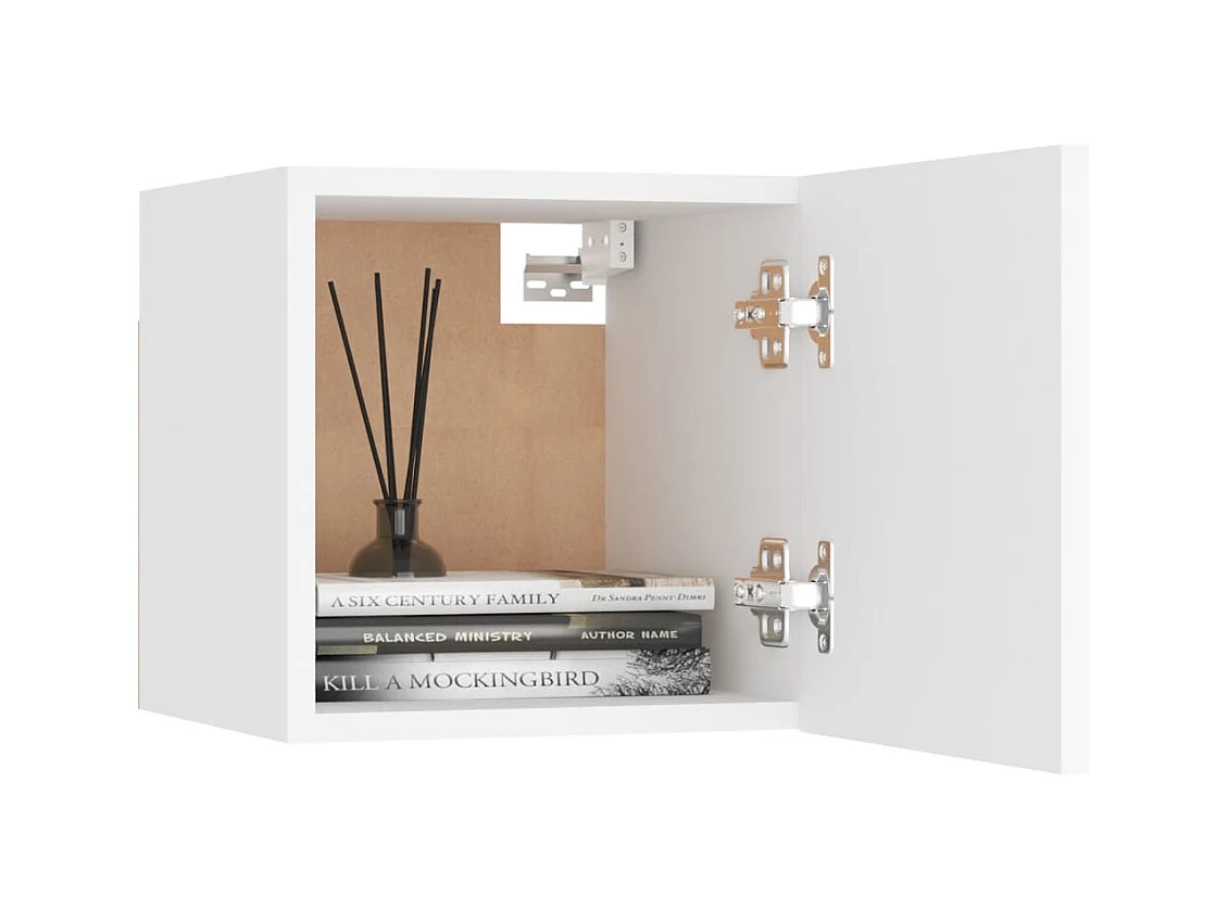 Ensemble de meubles TV 6 pcs Blanc Bois d'ingénierie