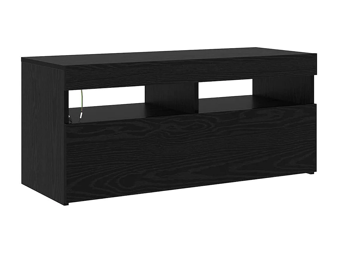 Mobile TV 2 pezzi, rovere nero, 290 x 36,5 x 40 cm