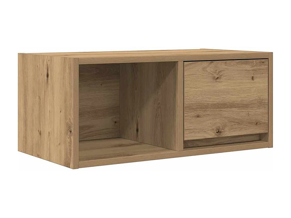 Mobili TV 2 pezzi in rovere artigianale 60x31x25,5cm in legno ingegnerizzato