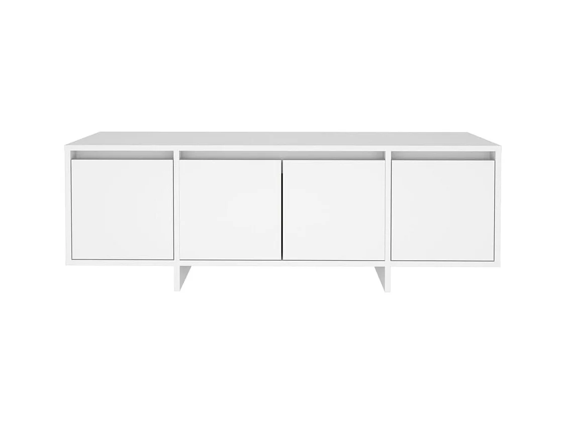 Meuble TV Blanc 120x30x40,5 cm Bois d'ingénierie