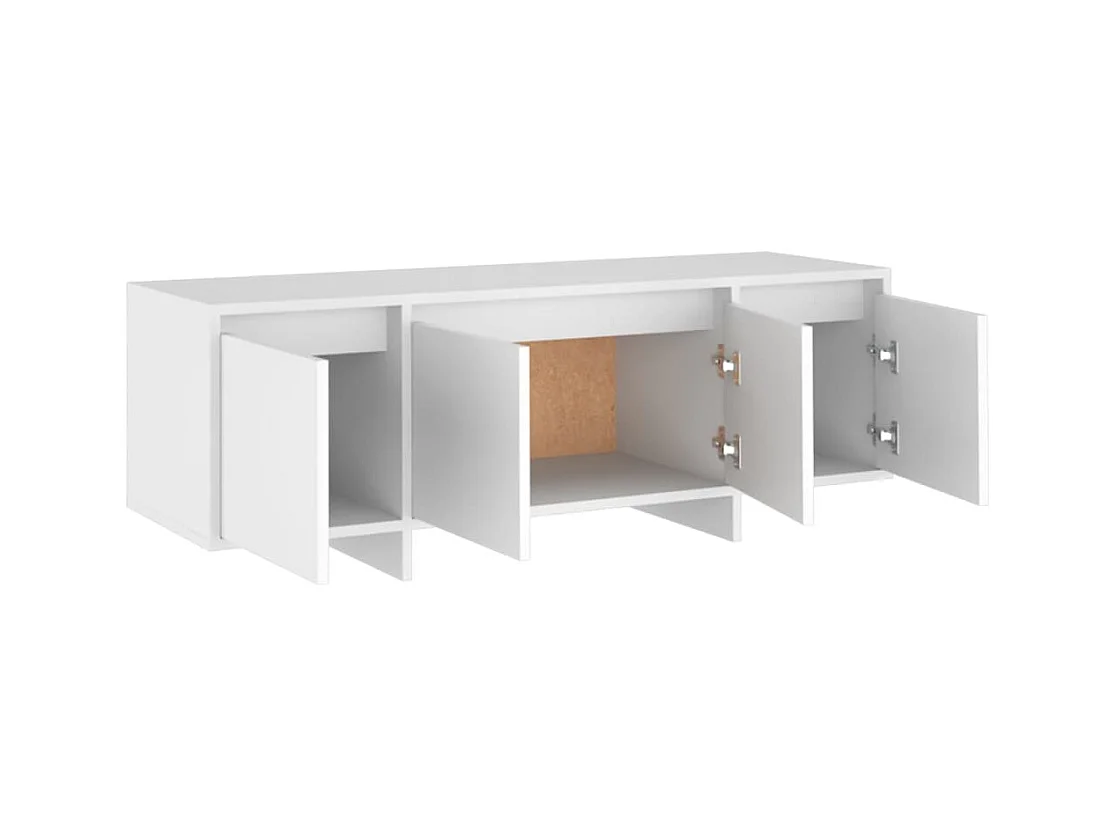 Meuble TV Blanc 120x30x40,5 cm Bois d'ingénierie