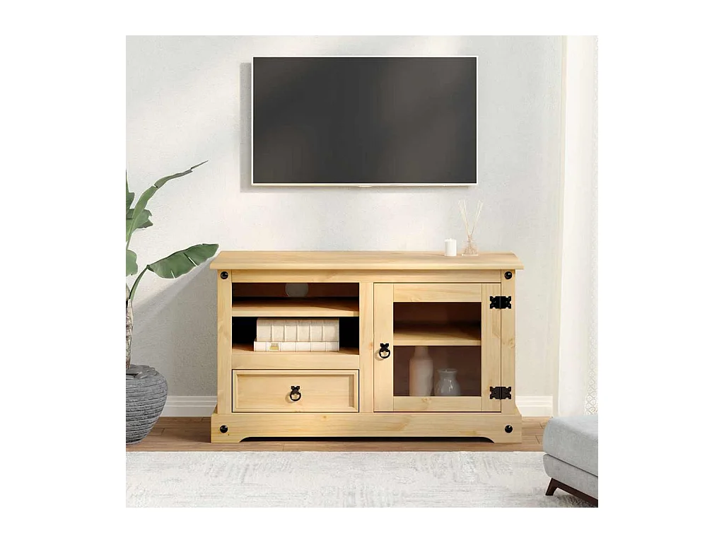 Meuble TV Corona 100x45x58 cm bois de pin massif