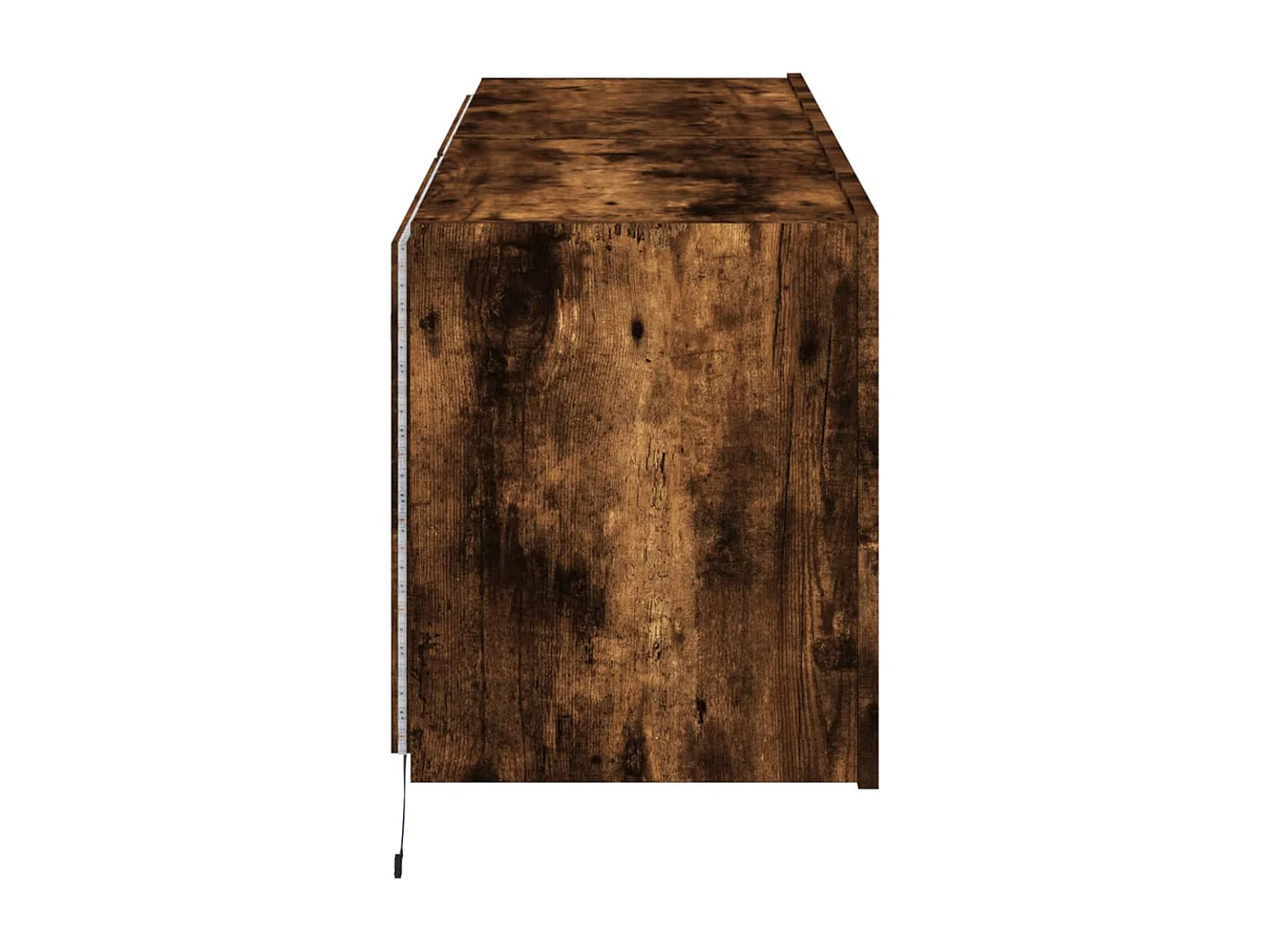 Wandmeubels met LED-verlichting 2 stuks gerookt eiken 60x35x41 cm