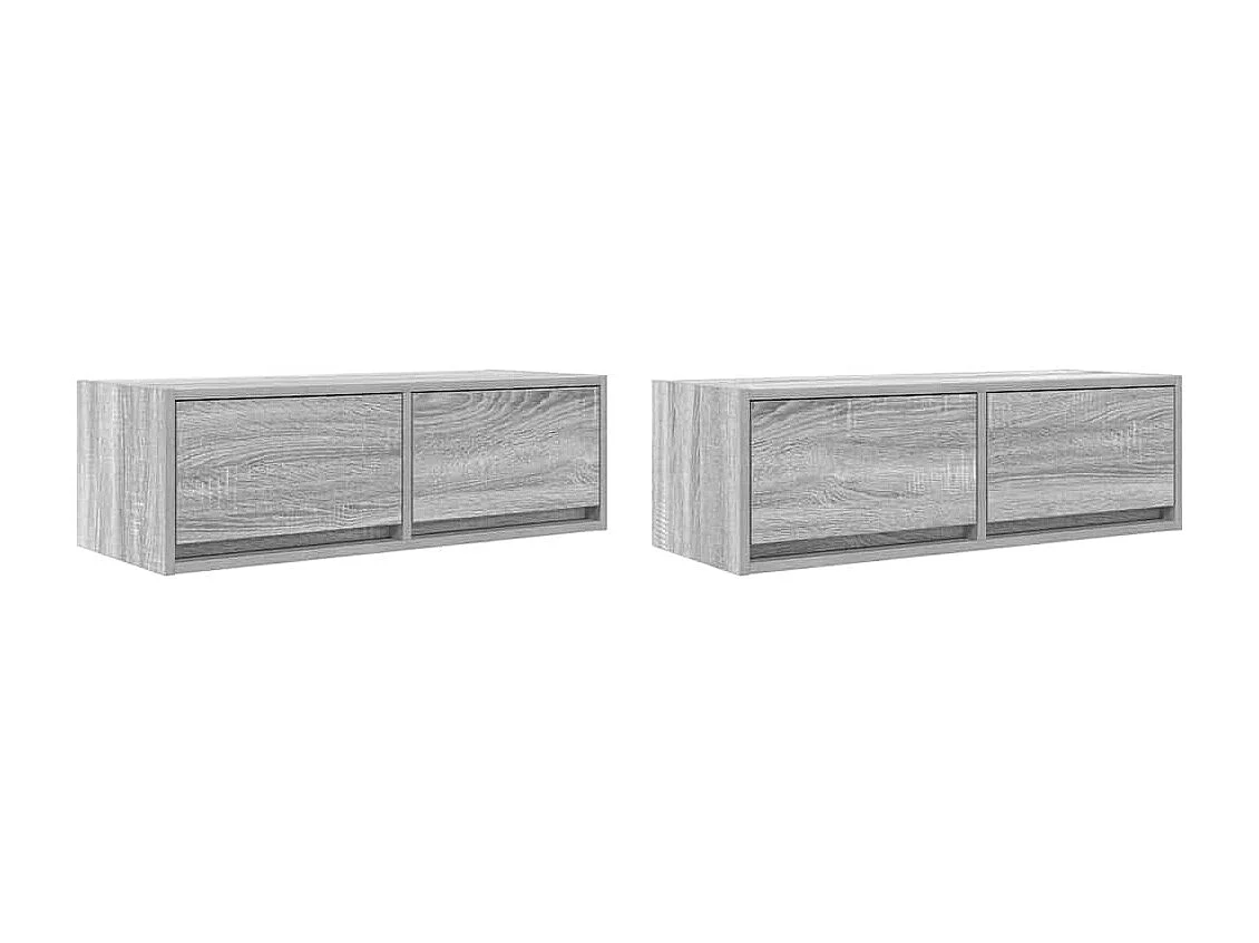 Meubles TV 2 pcs sonoma gris 80x31x25,5 cm bois d'ingénierie