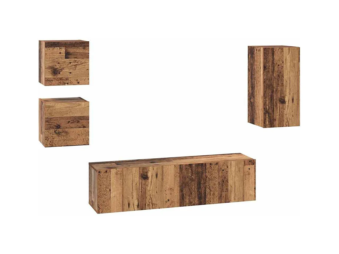 Ensemble meuble TV 5 pcs Bois ancien 30.5 x 30 x 60 cm