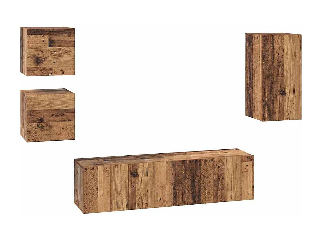 Ensemble meuble TV 5 pcs Bois ancien 30.5 x 30 x 60 cm