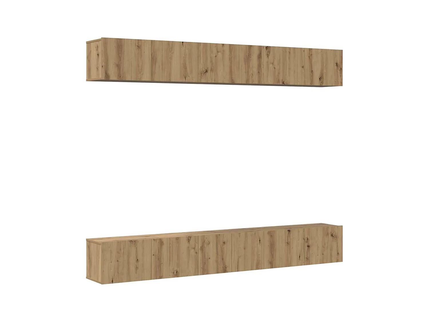 Set di mobili TV da 6 pezzi, rovere lavorato a mano, 80 x 30 x 30 cm