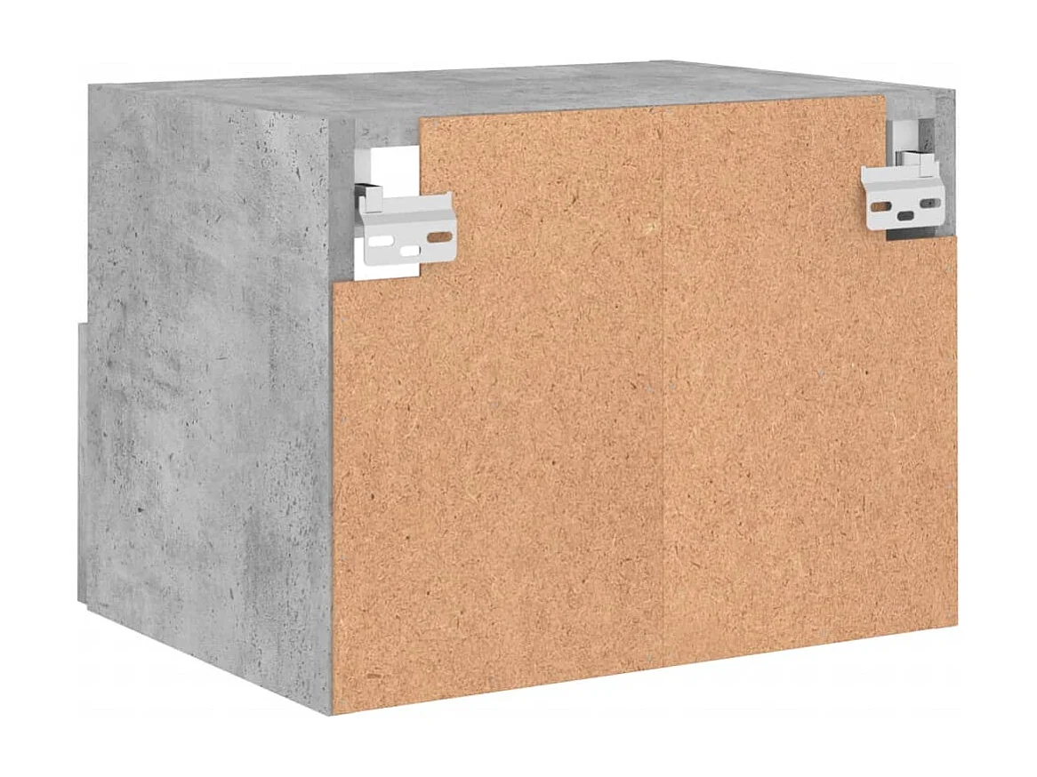 muebles de TV de pared de madera de ingeniería gris hormigón de 40 x 30 x 30 cm