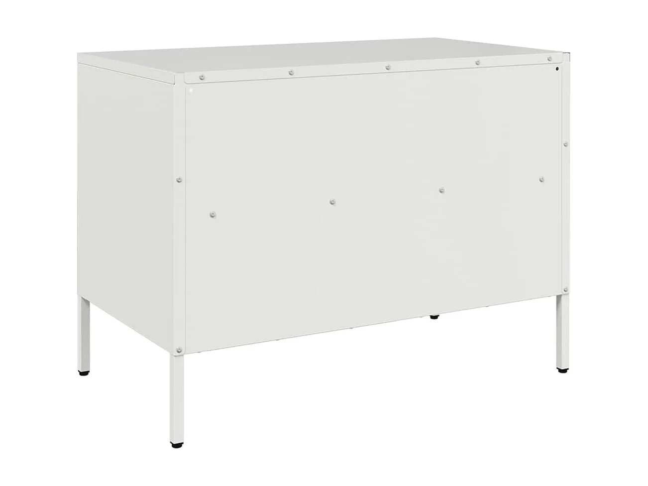 Meuble TV blanc 68x39x50,5 cm acier