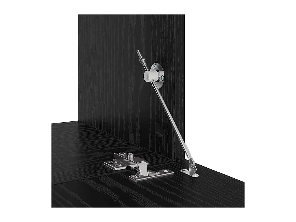 4-delige wand-tv-kast Zwarte eik Technisch hout