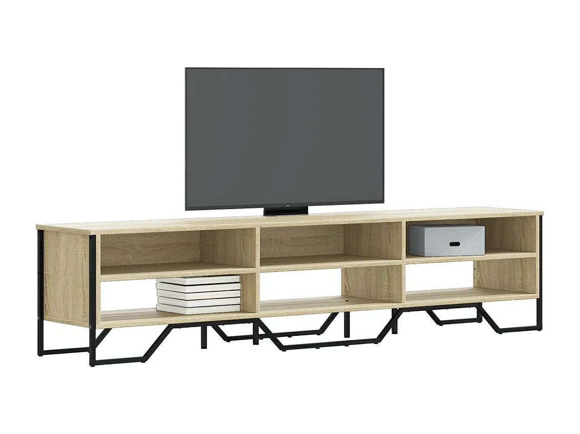 Meuble TV chêne sonoma 180x34x41 cm bois d'ingénierie