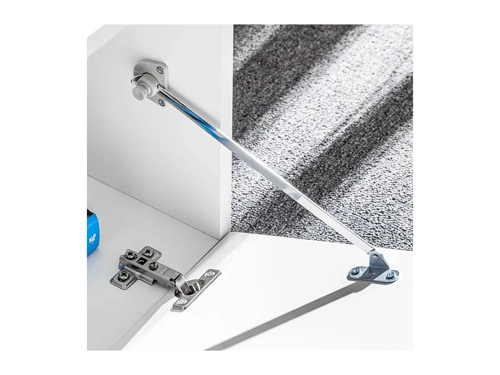 Ensemble mural pour TV 5 pcs avec lumières LED Noir brillant