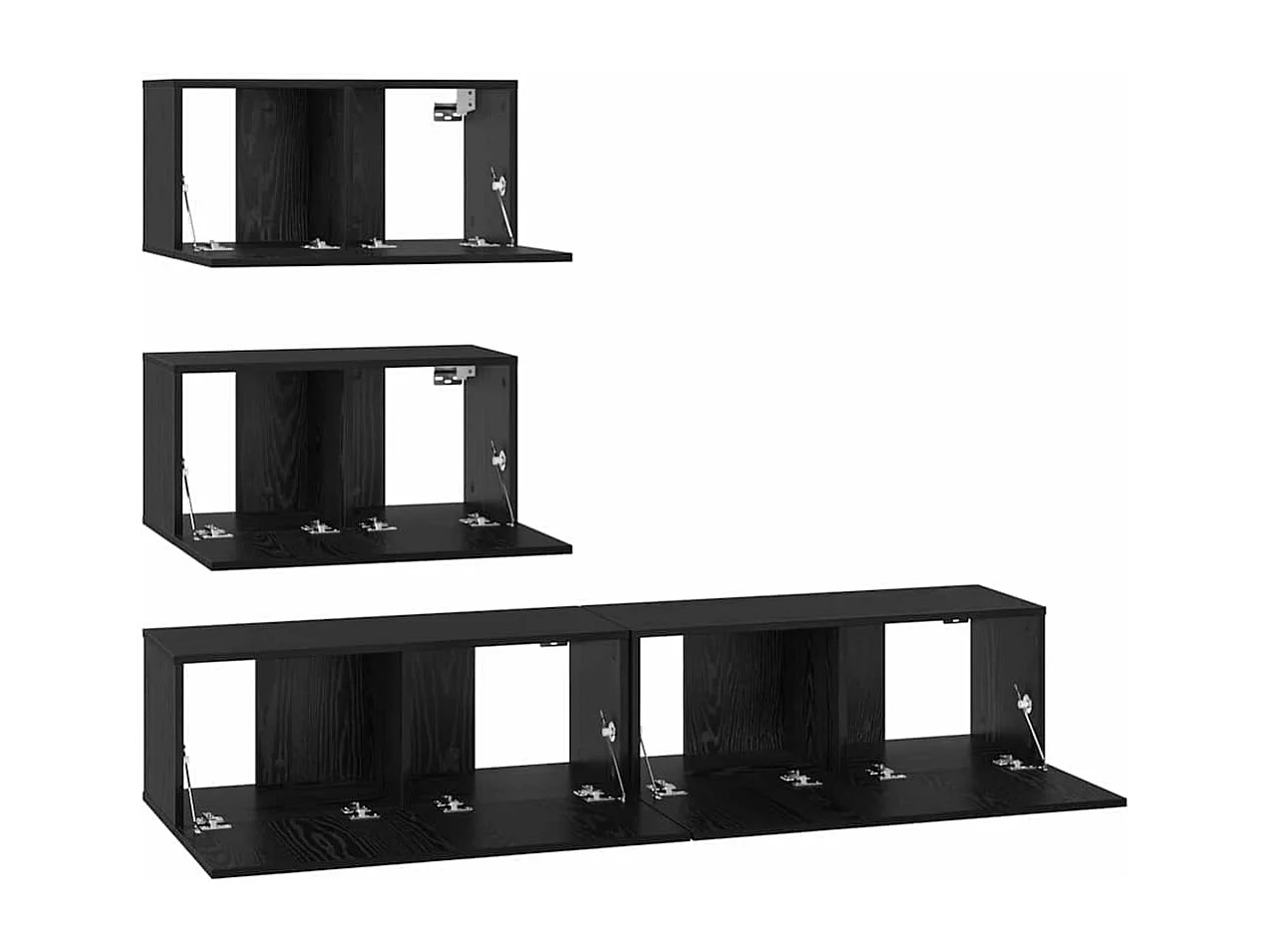 Ensemble meuble TV 4 pcs Chêne noir 100 x 30 x 30 cm