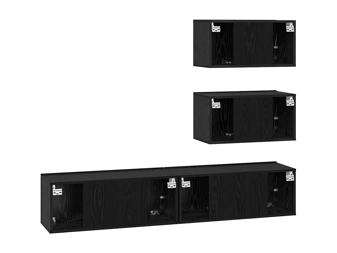 Ensemble meuble TV 4 pcs Chêne noir 100 x 30 x 30 cm