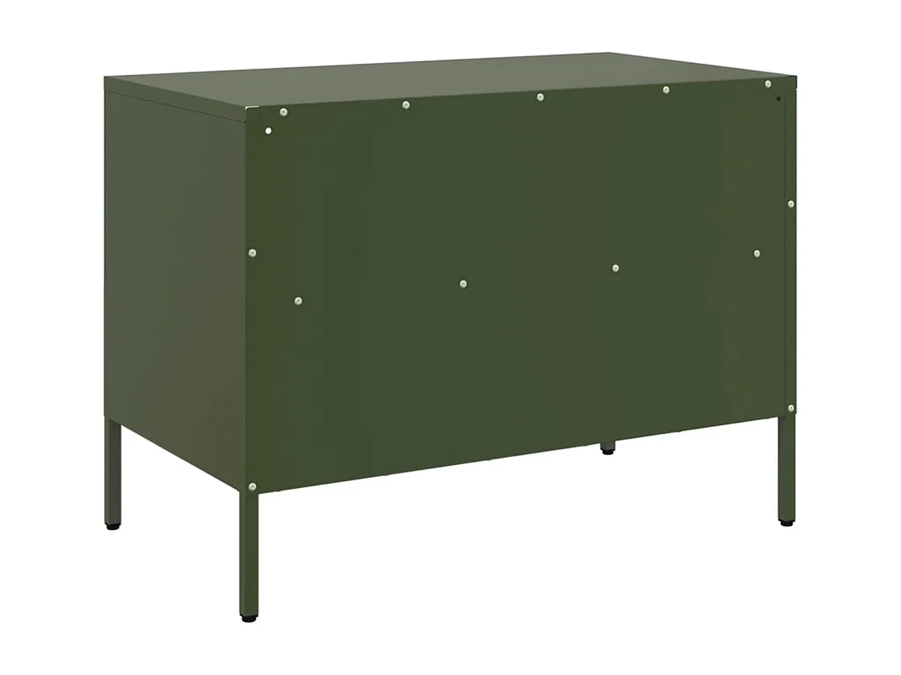 Meuble TV vert olive 68x39x50,5 cm acier