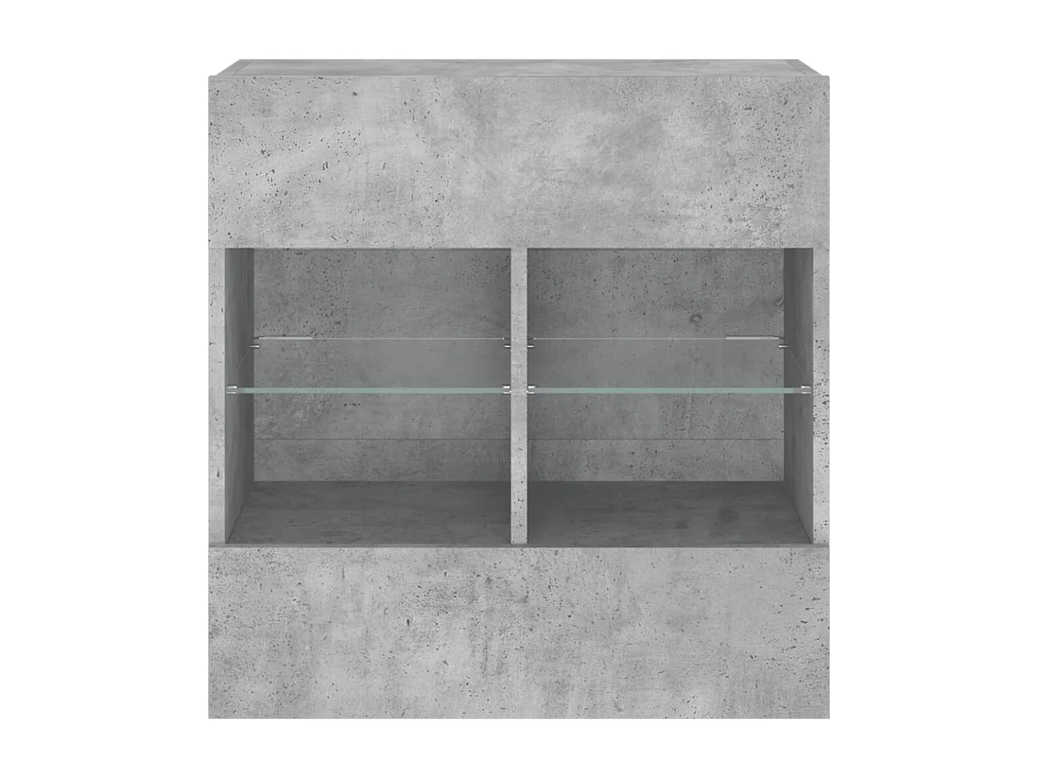 Mobile TV a parete con luci LED, grigio cemento, 58,5 x 30 x 60,5 cm