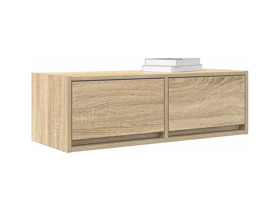 Mueble de TV 2 piezas roble sonoma 80x31x25,5 cm madera de ingeniería