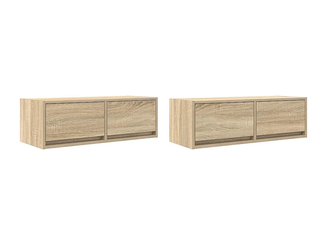 Meubles TV 2 pcs chêne sonoma 80x31x25,5 cm bois d'ingénierie