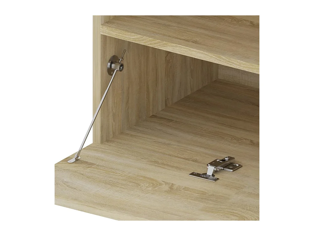 Mueble TV de 2 piezas con luces LED roble Sonoma 75x35x40 cm