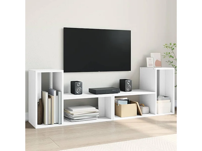 Meubles TV 2 pcs blanc 75x30x50 cm bois d'ingénierie