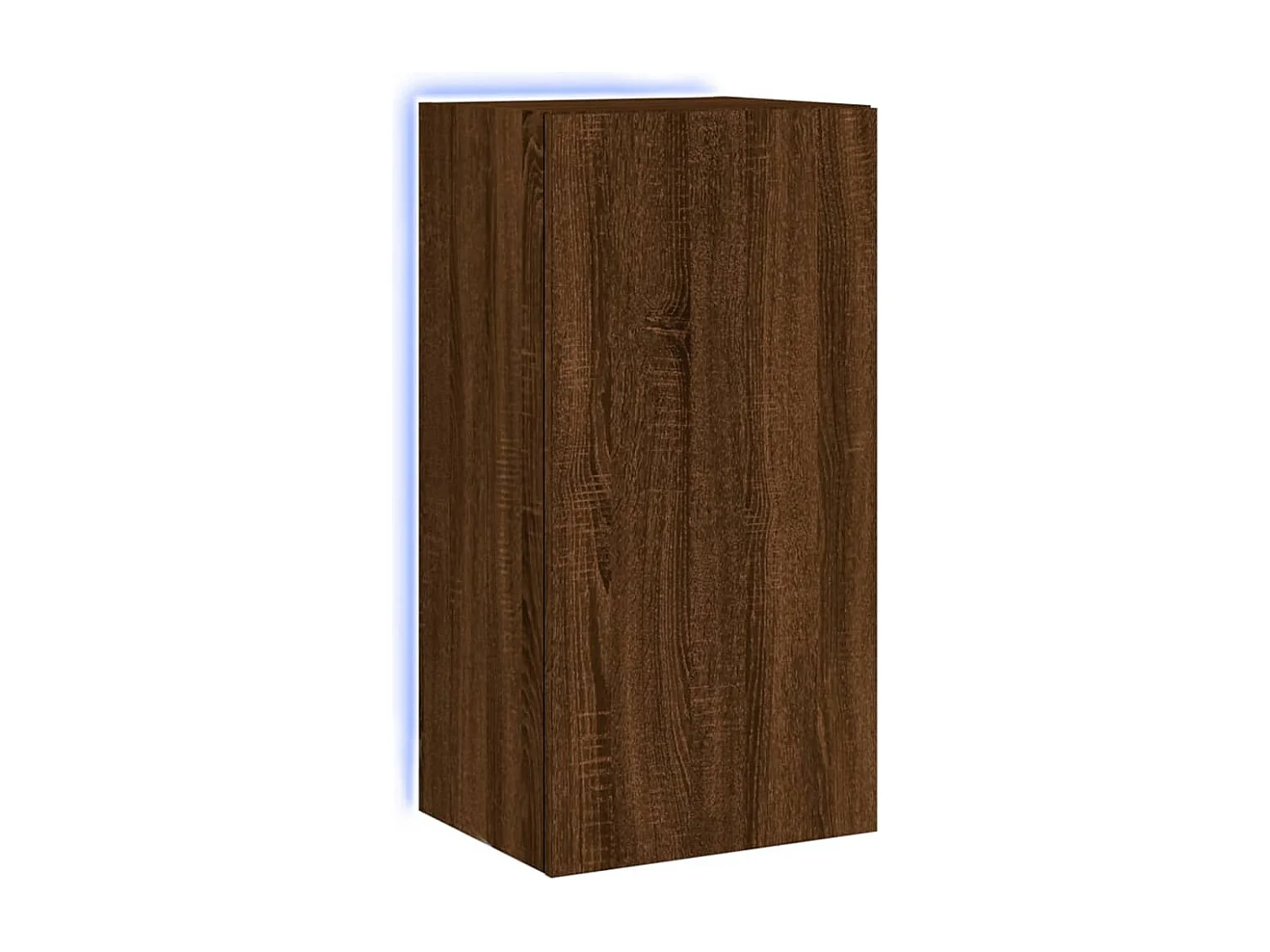Mueble de TV de pared con luces LED, roble marrón, 40,5x35x80 cm