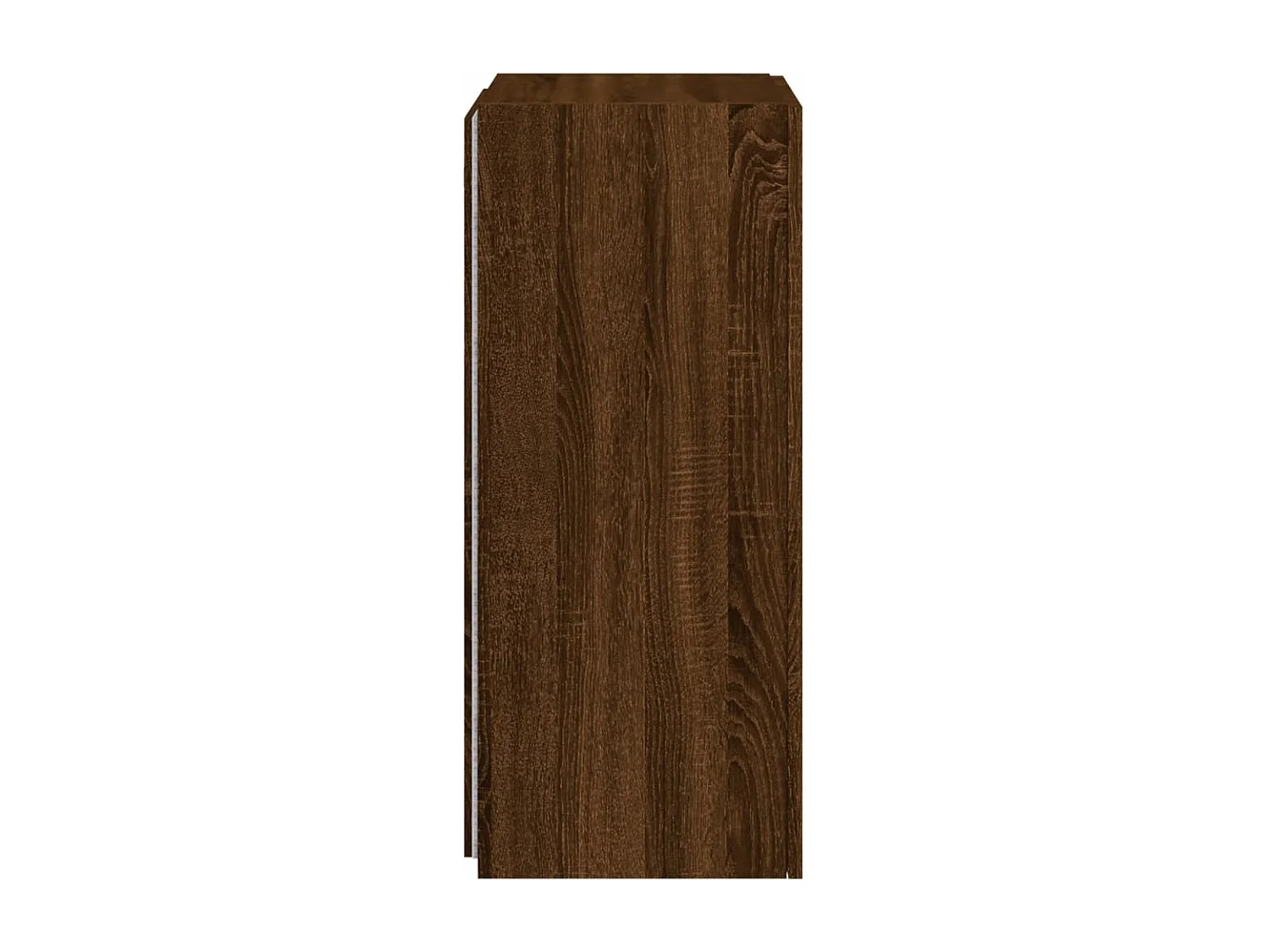 Mueble de TV de pared con luces LED, roble marrón, 40,5x35x80 cm