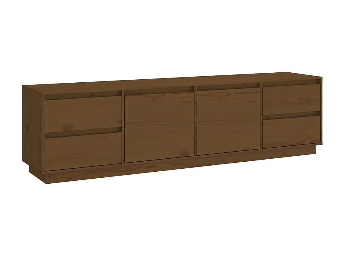Meuble TV Marron miel 176x37x47,5 cm Bois de pin massif