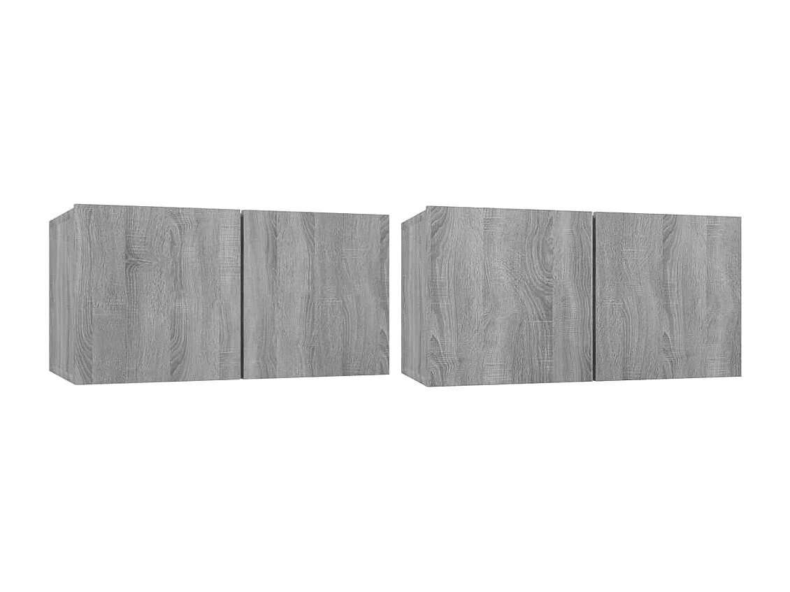 Ensemble de meubles TV 4 pcs Sonoma gris Bois d'ingénierie