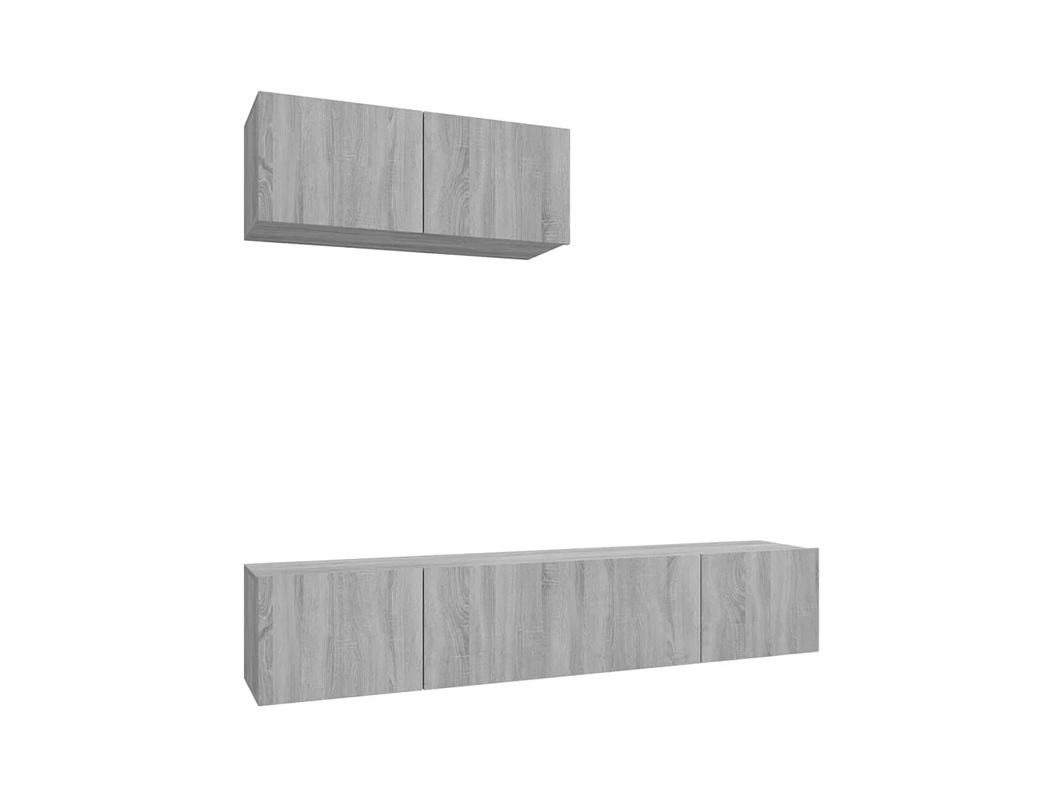 Sonoma Gray 3-delige tv-meubelset van bewerkt hout