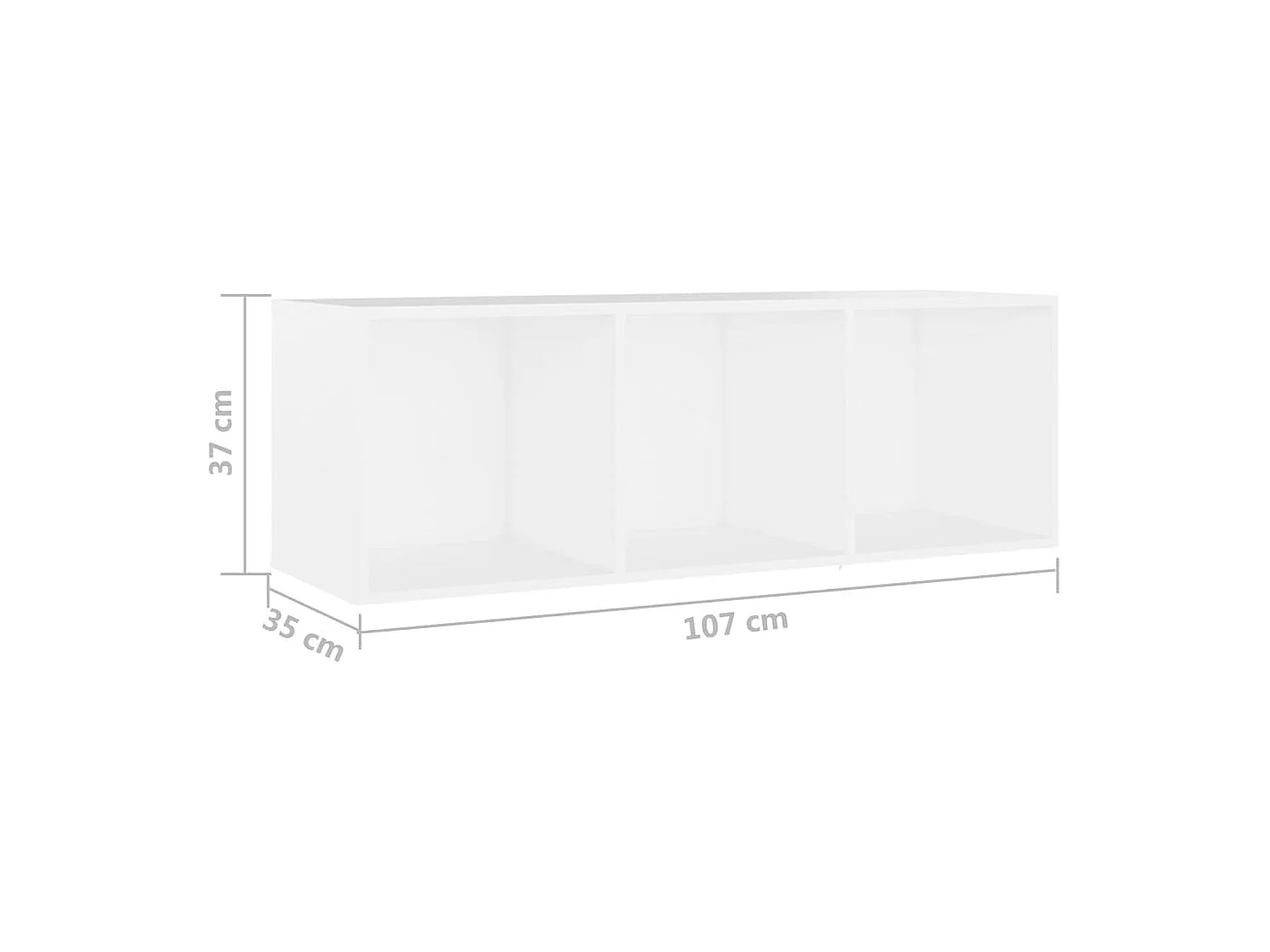 Ensemble de meubles TV 3 pcs Blanc Bois d'ingénierie