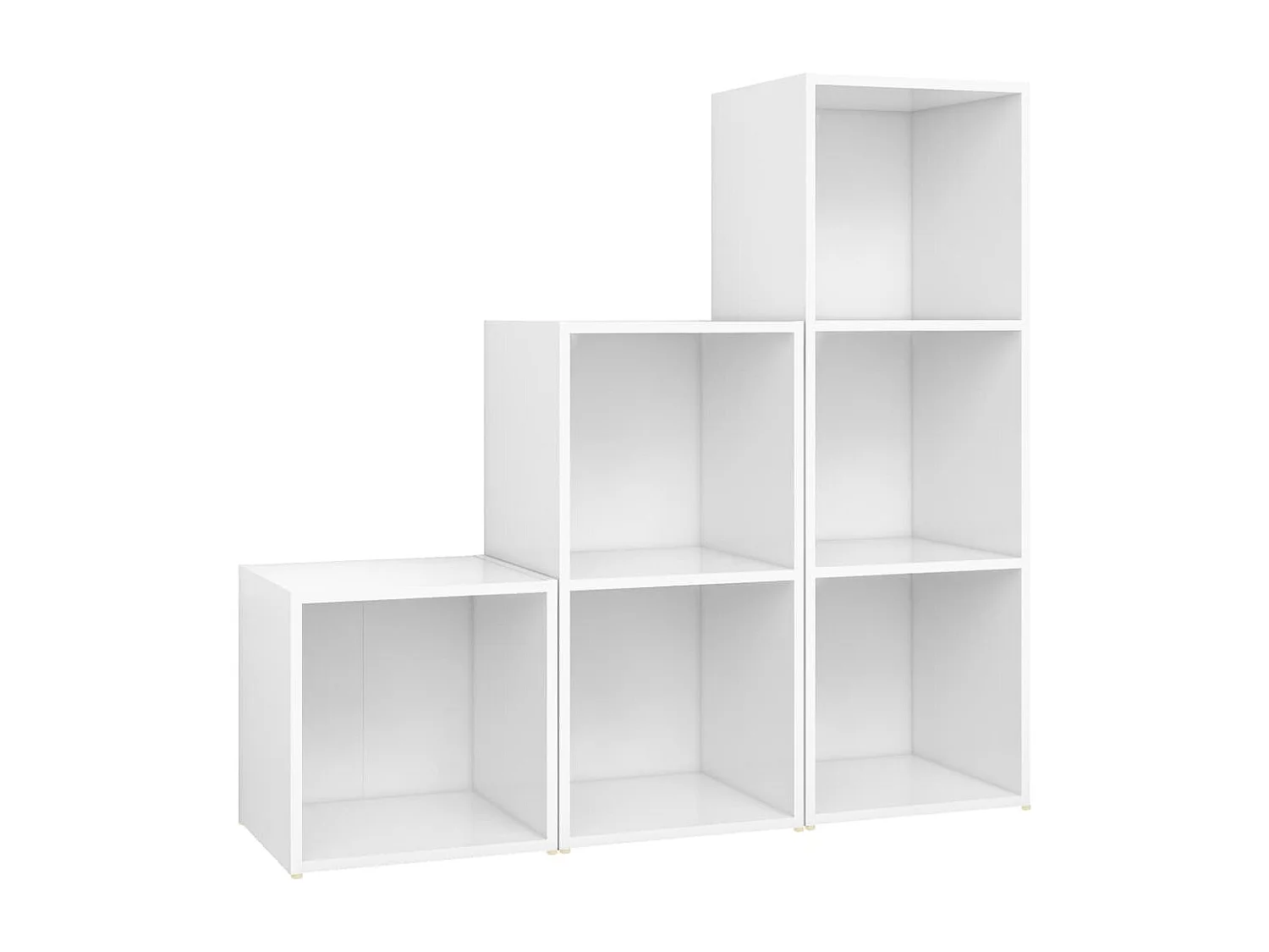 Ensemble de meubles TV 3 pcs Blanc Bois d'ingénierie