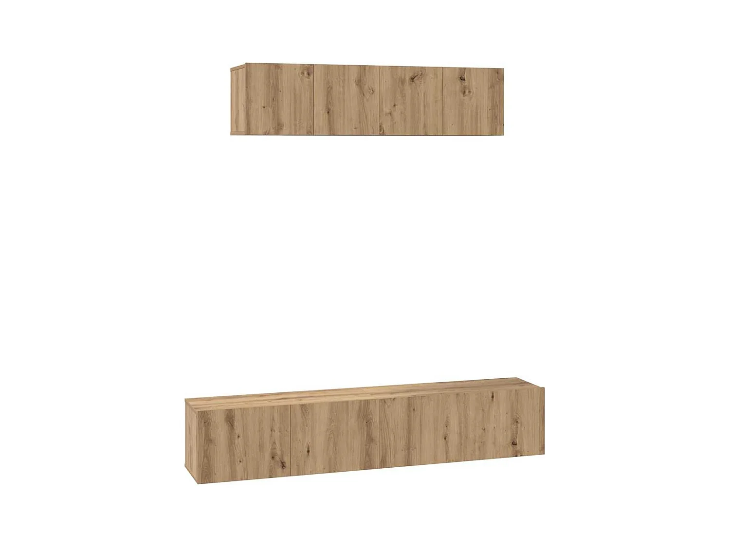 Ensemble de meubles TV Montage mural 4 pcs chêne artisanal