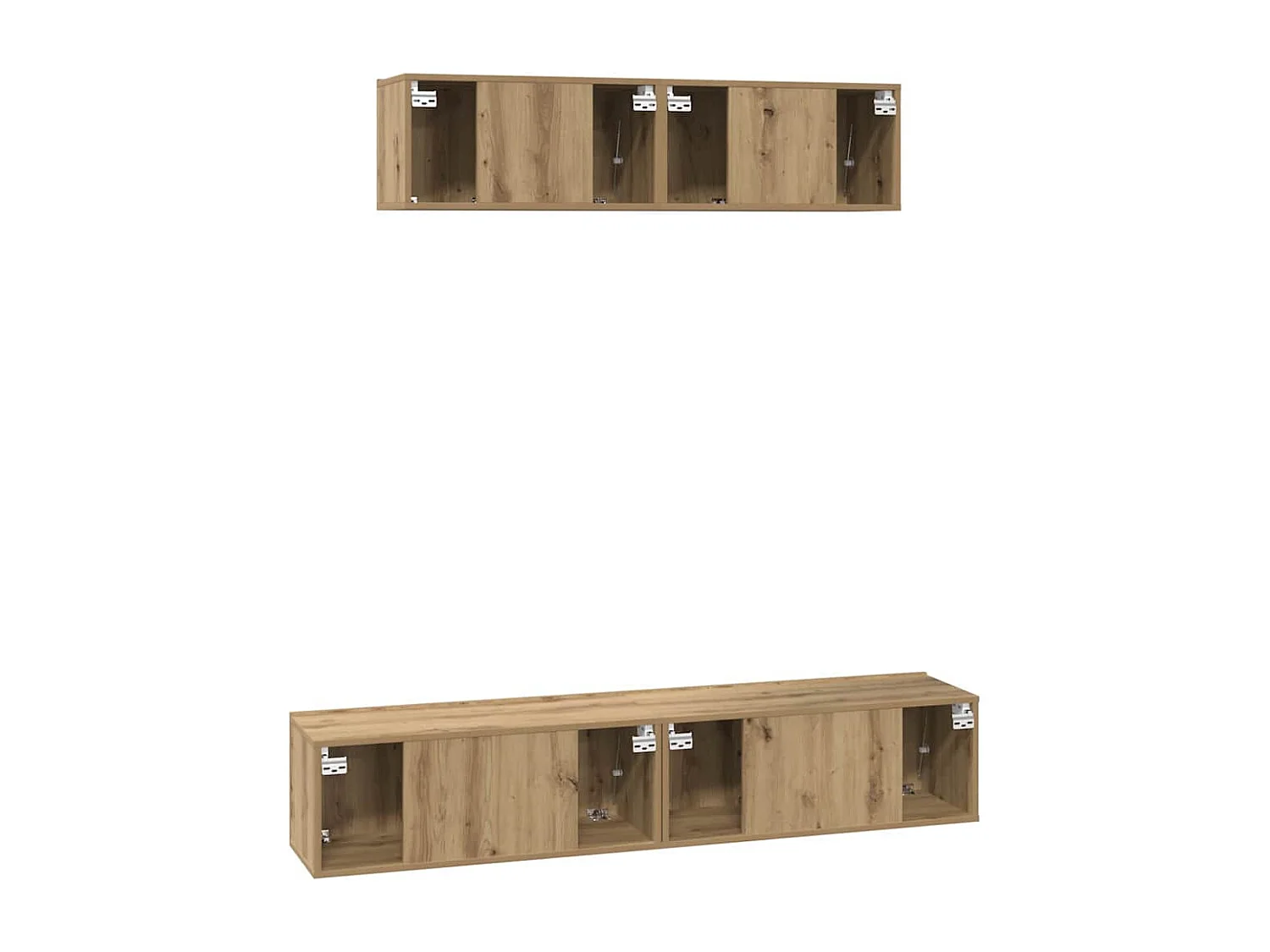 Ensemble de meubles TV Montage mural 4 pcs chêne artisanal