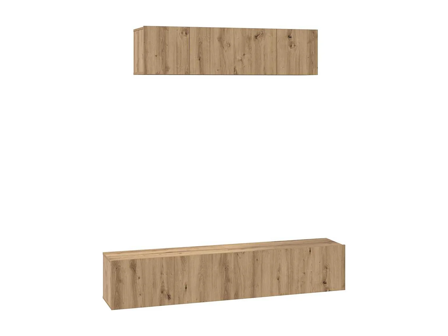 Ensemble de meubles TV Montage mural 4 pcs chêne artisanal