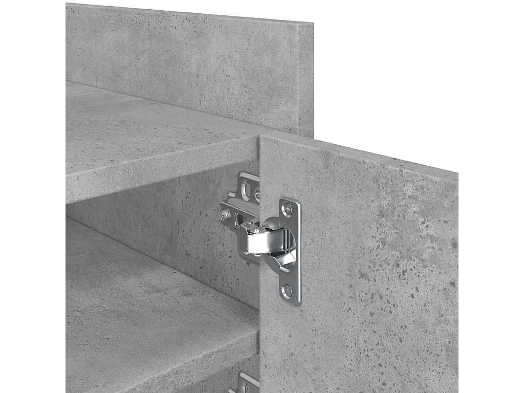 Meuble TV gris béton 80x35x40 cm bois d'ingénierie