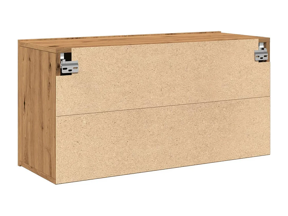 Mueble de TV de pared de roble hecho a mano 80x30x41 cm