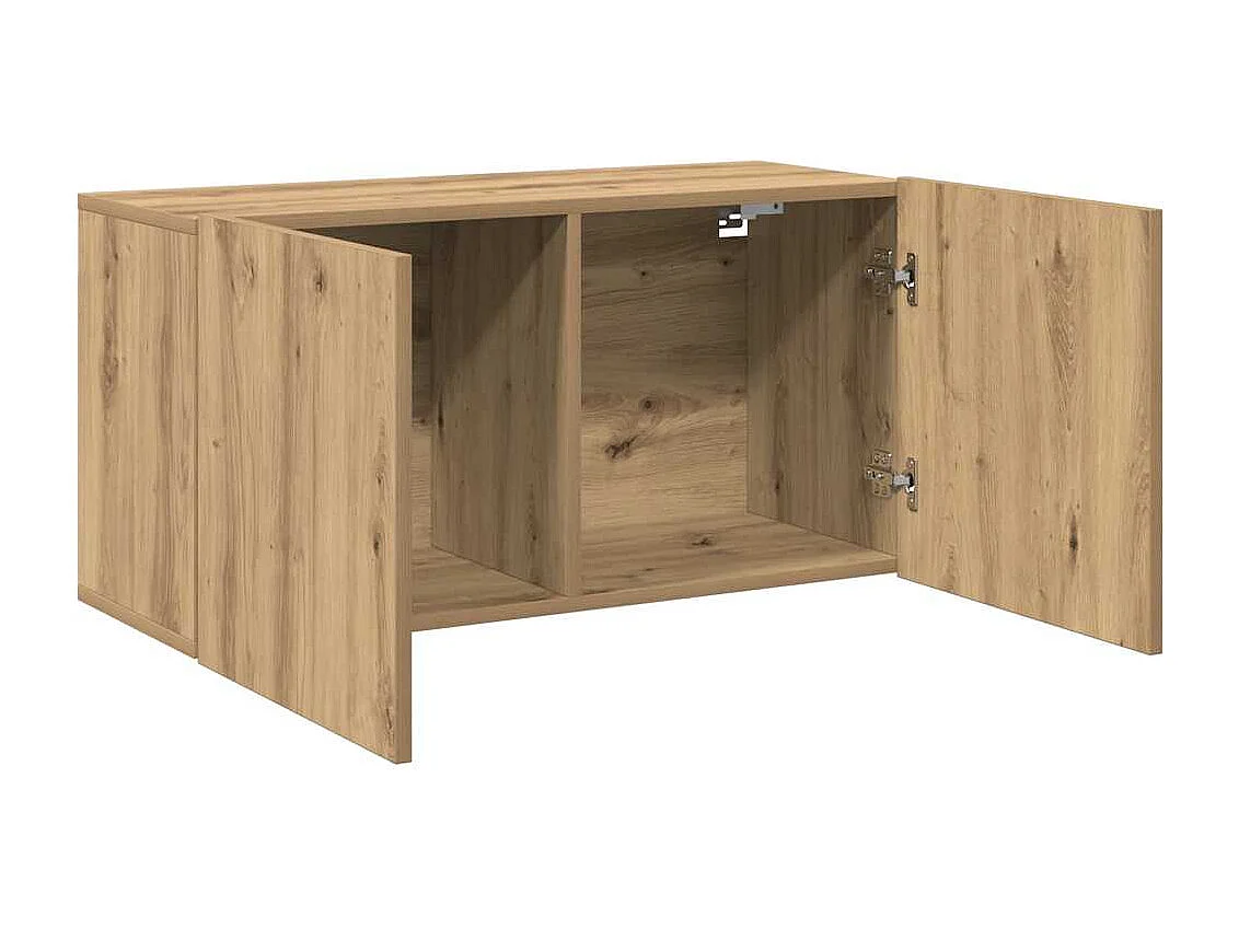 Mueble de TV de pared de roble hecho a mano 80x30x41 cm