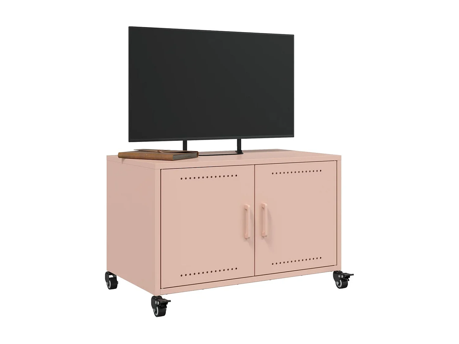 Meuble TV rose 68x39x43,5 cm acier