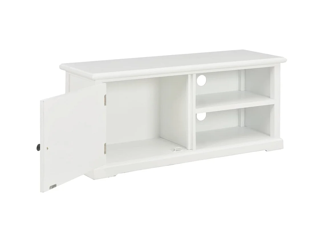 Meuble TV Blanc 90x30x40 cm Bois