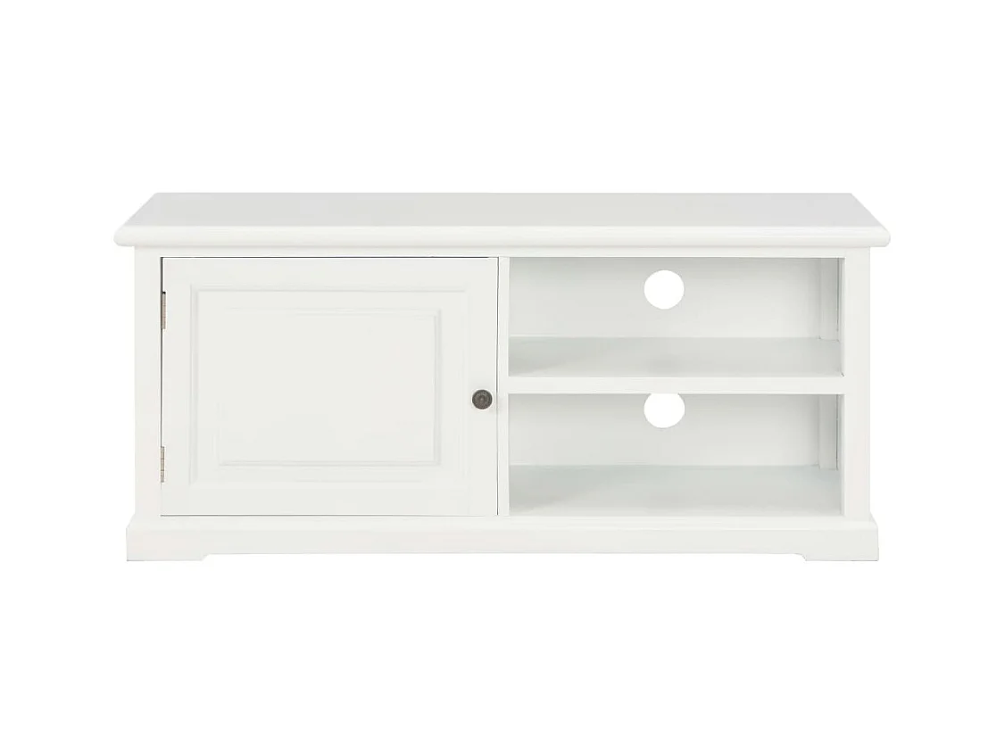 Meuble TV Blanc 90x30x40 cm Bois