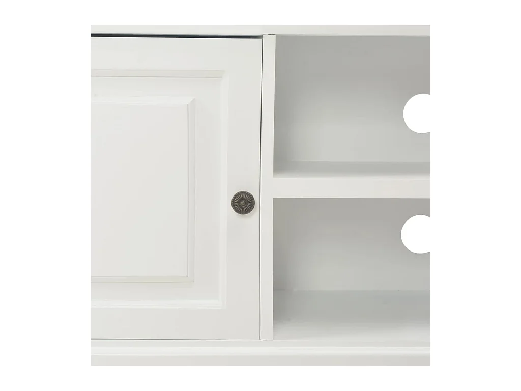 Meuble TV Blanc 90x30x40 cm Bois