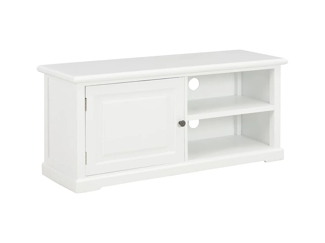 Meuble TV Blanc 90x30x40 cm Bois