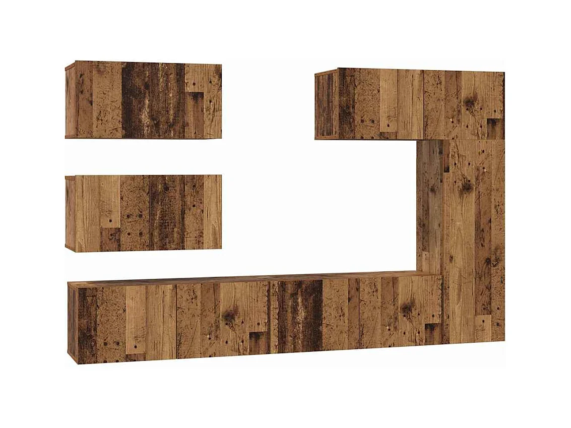 Ensemble meuble TV 6 pcs Bois ancien 30,5 x 30 x 90 cm