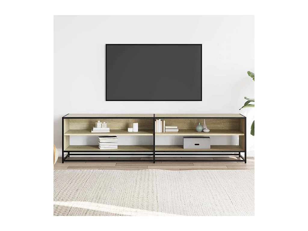 Meuble TV chêne sonoma 180,5x40x46 cm bois d'ingénierie