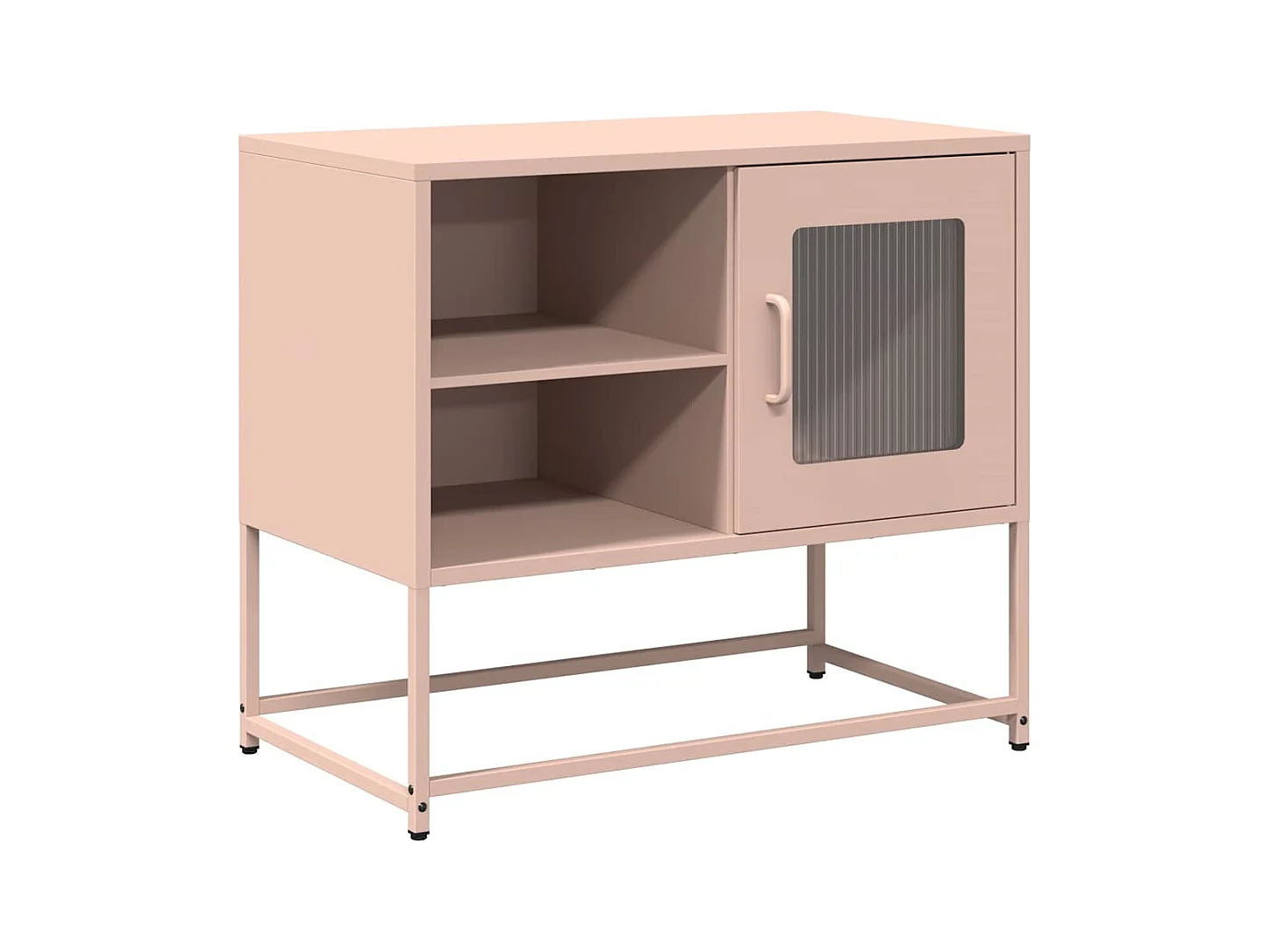 Meuble TV rose 68x39x60,5 cm acier