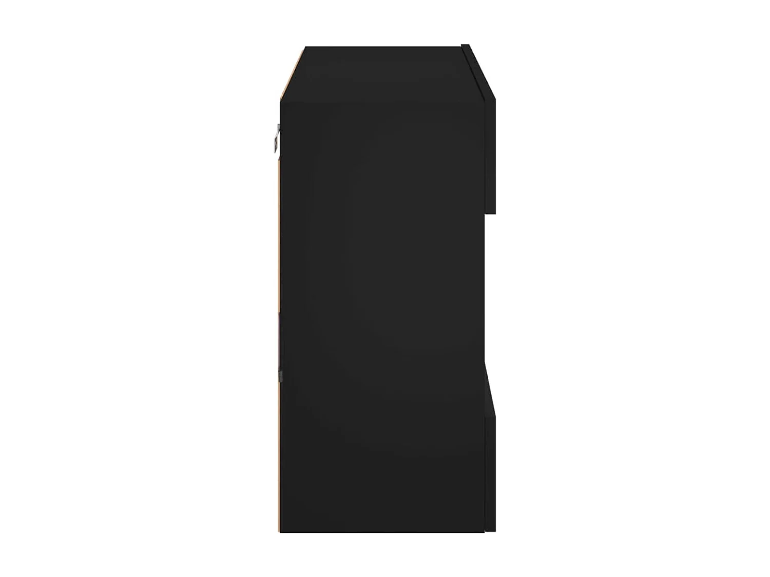 Mueble de TV de pared con luces LED negro 78,5x30x60,5 cm