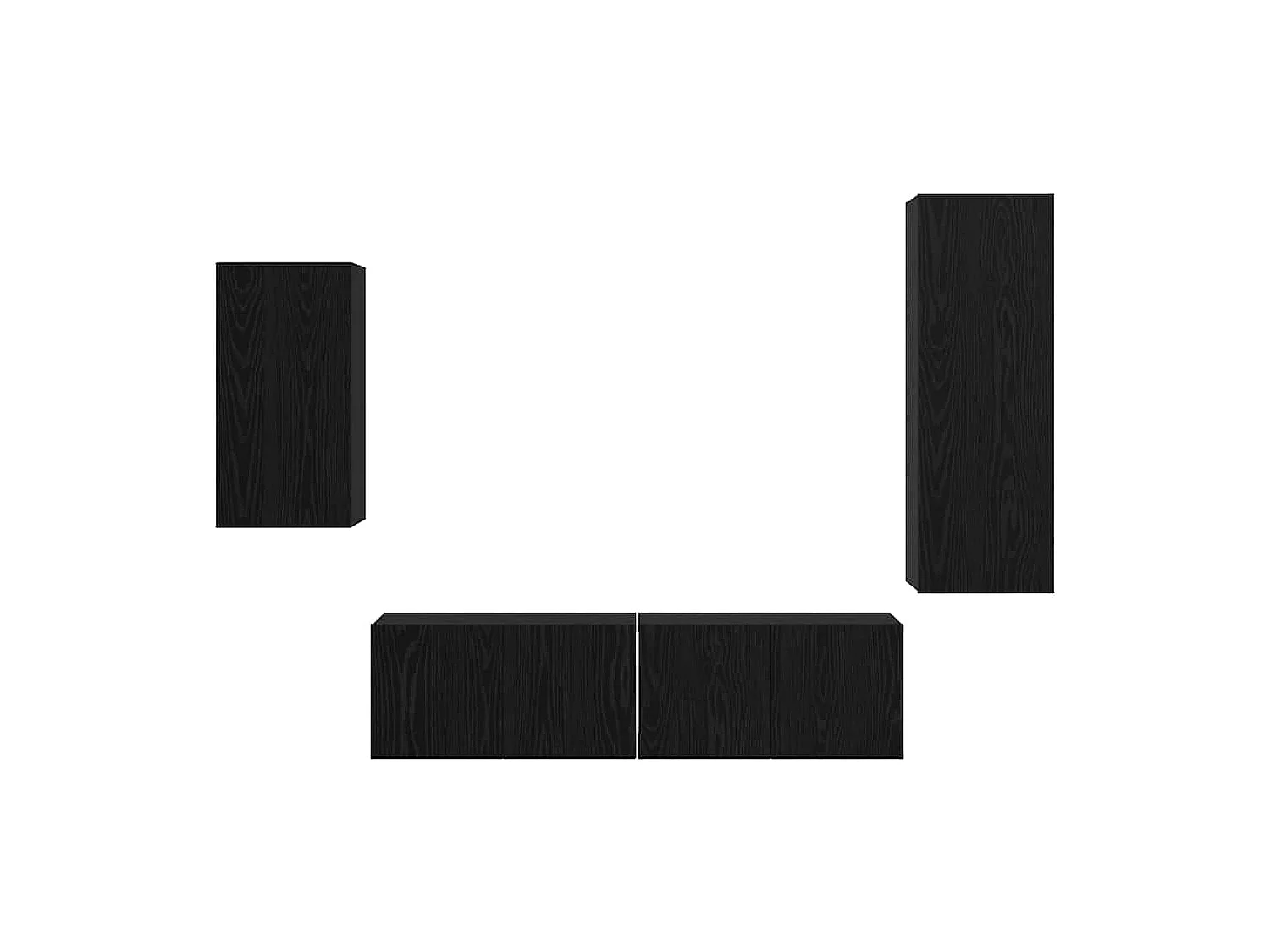 Ensemble meuble TV 4 pcs Chêne noir 30,5 x 30 x 90 cm