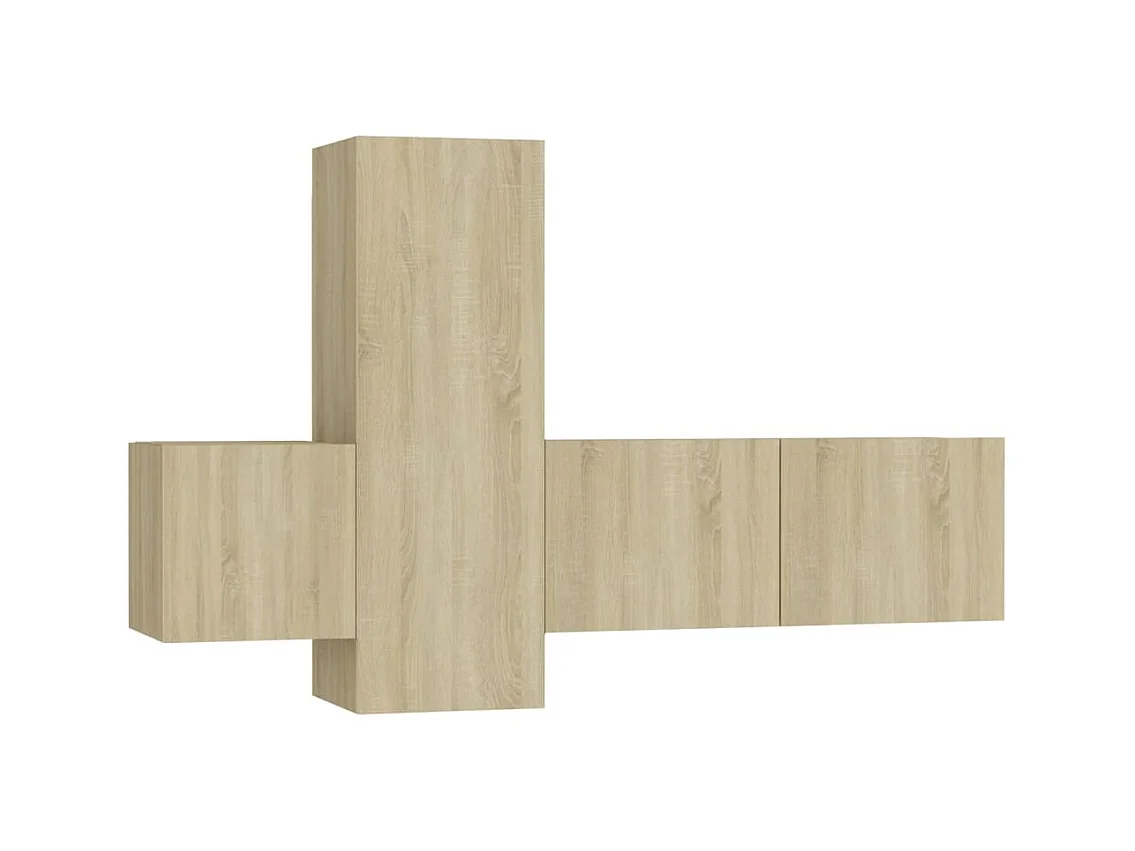 Ensemble de meubles TV 3 pcs Chêne sonoma Bois d'ingénierie